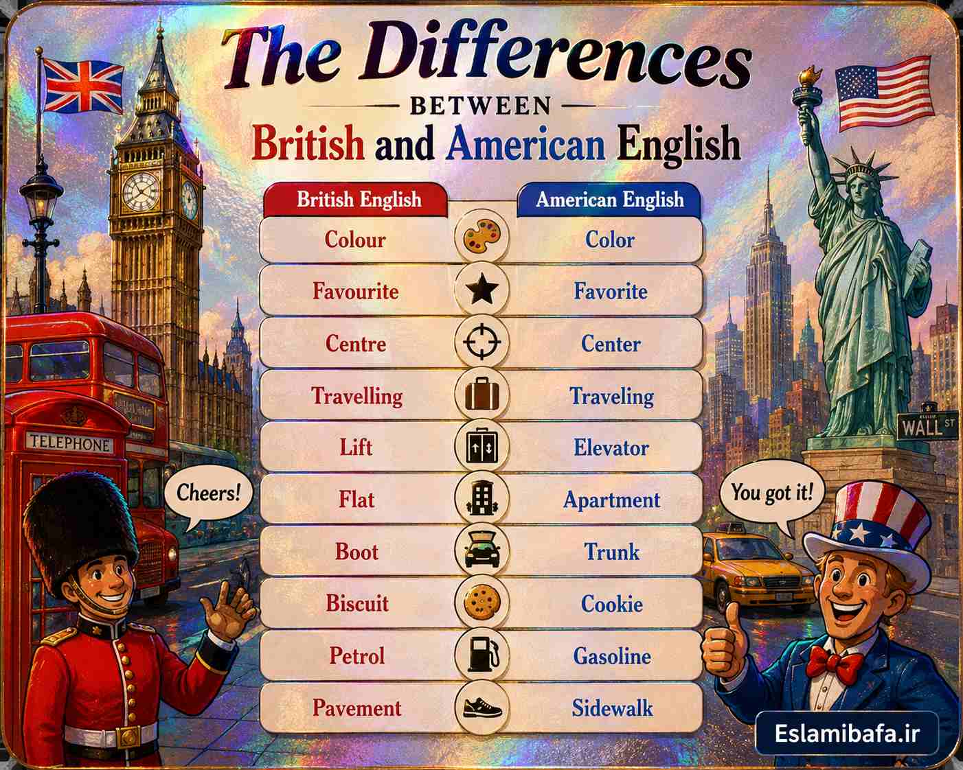 تفاوت British و American English